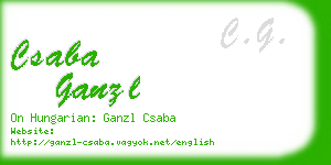 csaba ganzl business card